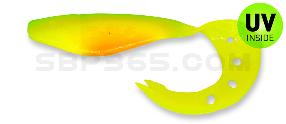 Sandra 2,5" (ca. 7 cm) fluogelb / grün