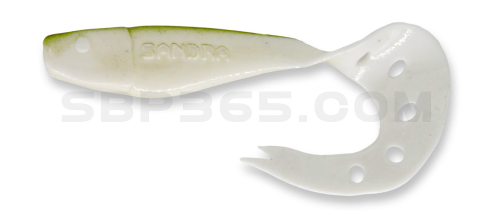 Sandra 3,5" (ca. 9 cm) reinweiss / boddengrün