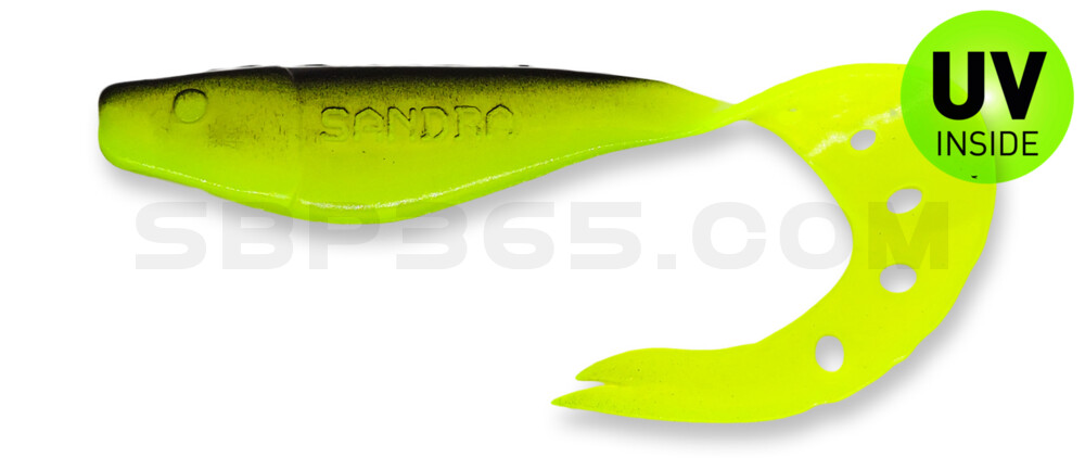 Sandra 4,5" ( ca. 12 cm) fluogelb / schwarz