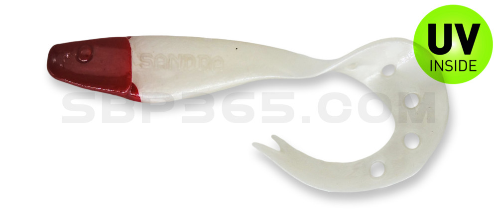 Sandra 4,5" ( ca. 12 cm) perlweiss / Red Head