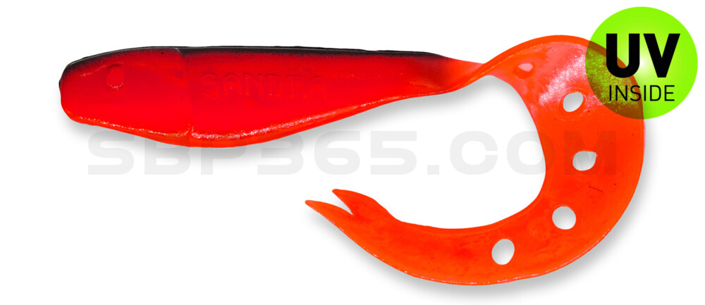 Sandra 9" (ca. 23 cm) feuerrot / schwarz