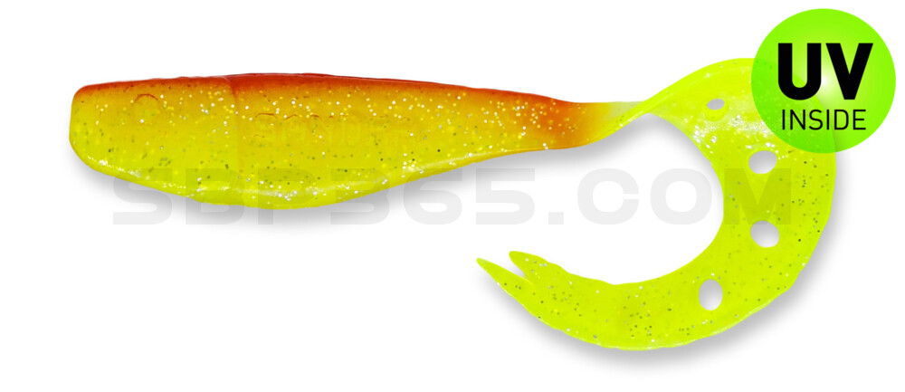 Sandra 9" (ca. 23 cm) grün(chartreuse)-Glitter / rot