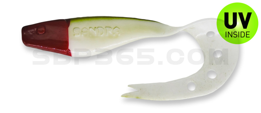 Sandra 9" (ca. 23 cm) reinweiss / boddengrün / Red Head