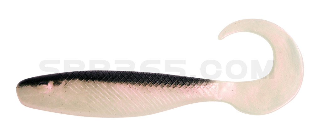 Shad Grub 2,5" (ca. 7,0 cm) perl / schwarz