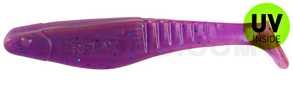 Shark 4" (ca. 11,0 cm) crawfish-violett-electric blue-Glitter