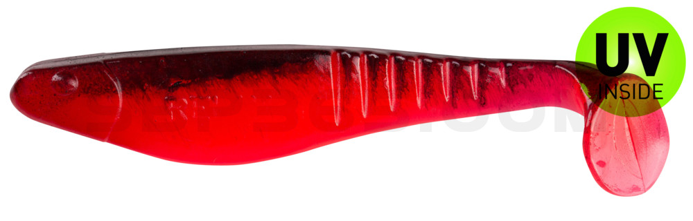 Shark 4" (ca. 11,0 cm) feuerrot / schwarz