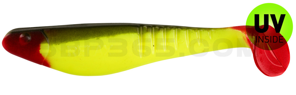 Shark 4" (ca. 11,0 cm) fluogelb / boddengrün