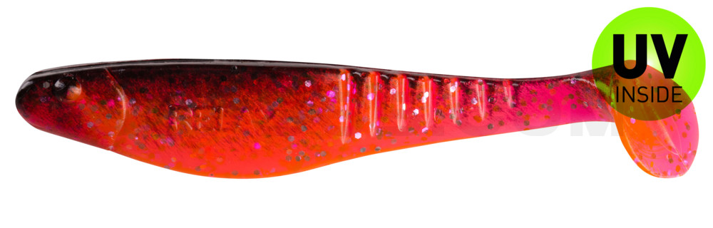 Shark 4" (ca. 11,0 cm) hot pink-Glitter / schwarz