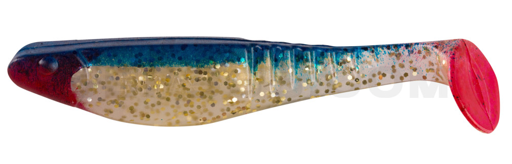 Shark 4" (ca. 11,0 cm) milchgold-Glitter / blau