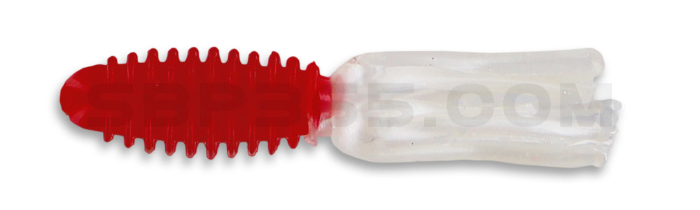 Slab Tube 1.75"  (ca. 4,5 cm) Red /Pearl