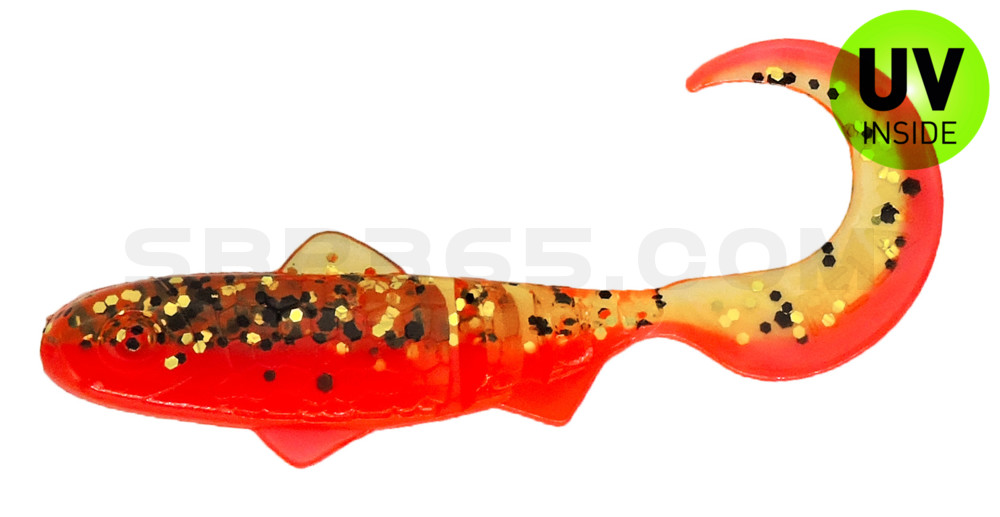 Super Banjo 3" (ca. 7,5 cm) feuerrot / rootbeer Glitter