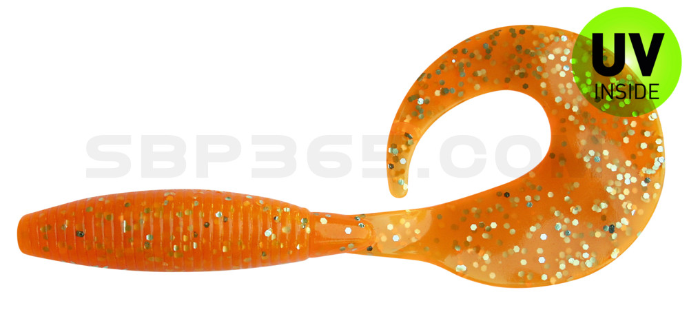 Super Grub 5" (ca. 11,5 cm) orange glitter
