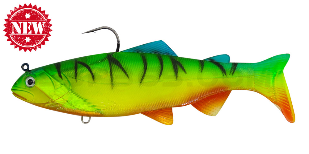 SX Bass Hunter´s Amerikaner 8" (ca. 20cm) Yellow Fire Tiger S - slow fall 1,5 m - 3 m