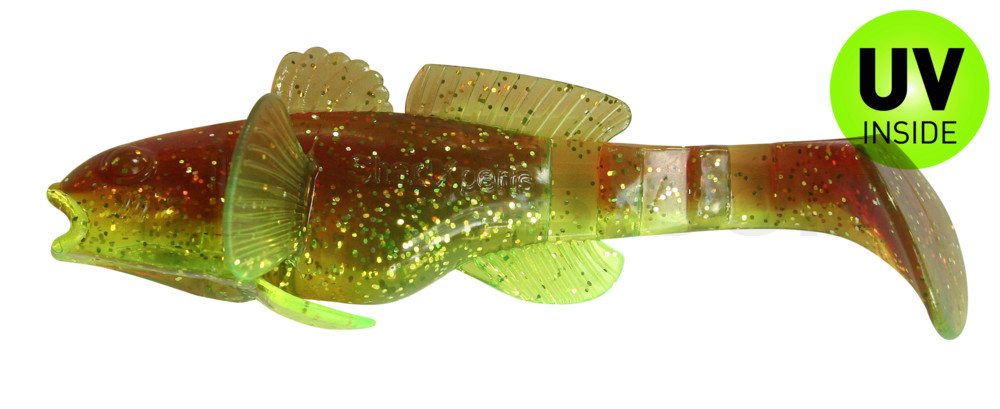 SX Bullhead 3,5" (10,5cm) (SCHWARZMEERGRUNDEL) grün(chart.) glitter/motoroil glitter