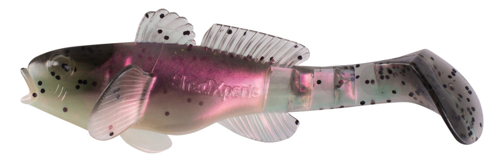 SX Bullhead 3,5" (10,5cm) (SCHWARZMEERGRUNDEL) perl / klar salt´n pepper Glitter