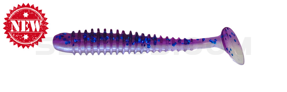 Texas 2,5" (ca. 6,5 cm) blauperl / violett-electric blue Glitter