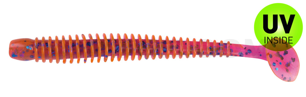 Texas 4" (ca. 10 cm) crawfish-violett-electric blue-Glitter