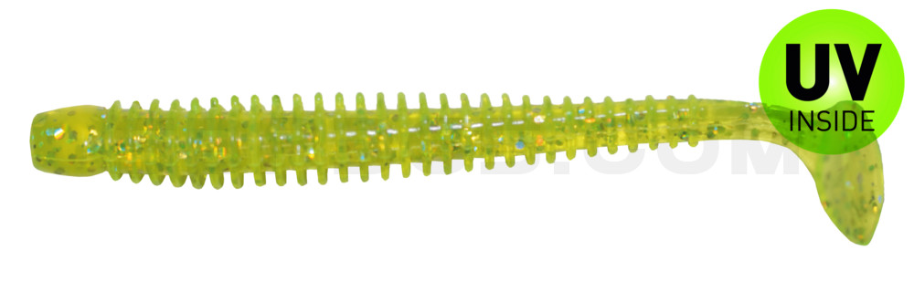 Texas 4" (ca. 10 cm) grün(chartreuse)-Glitter
