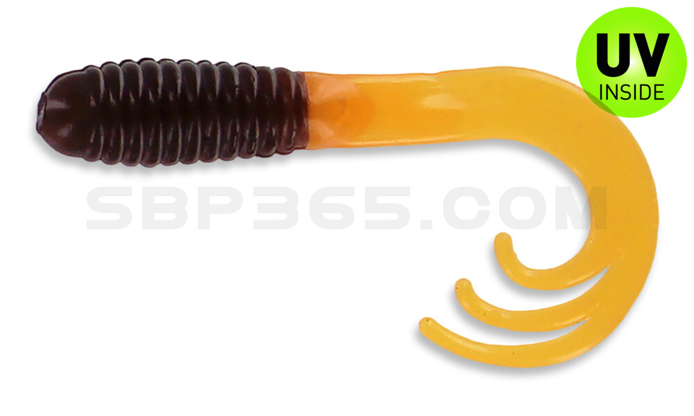 Triple Tail Grub 2"  (ca. 5 cm) Brown/Orange