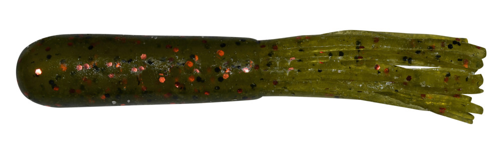 Tube (gesalzen) 3,5" (ca. 9 cm) Lt Melon w/Black Orange Flake