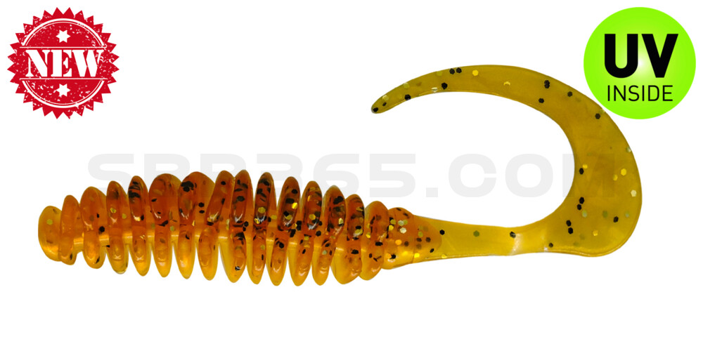Turbotwister 5" (ca. 12,0 cm) goldperl / motoroil glitter