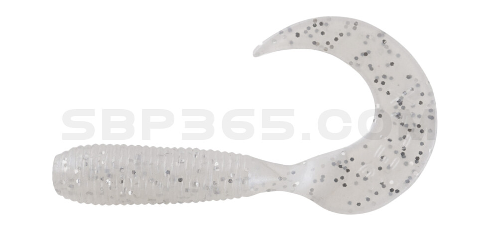 Twister 1" regulär (ca. 3,5 cm) perlweiss glitter