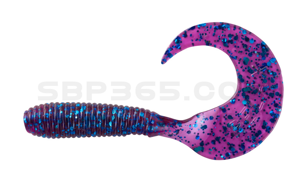 Twister 2,5" regulär (ca. 6,0 cm) violett transparent glitter