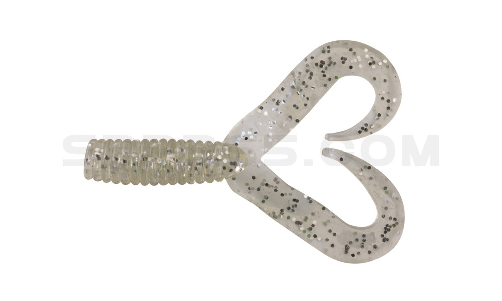 Twister 2" Doubletail regulär (ca. 4,5 cm) klar silber glitter