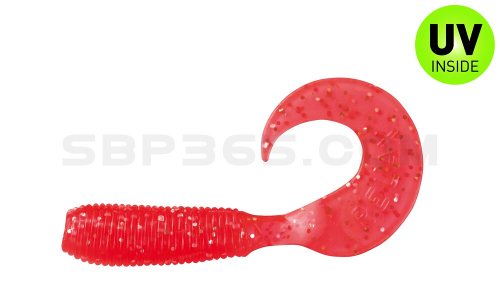 Twister 2" regulär (ca. 4,5 cm) feuerrot glitter