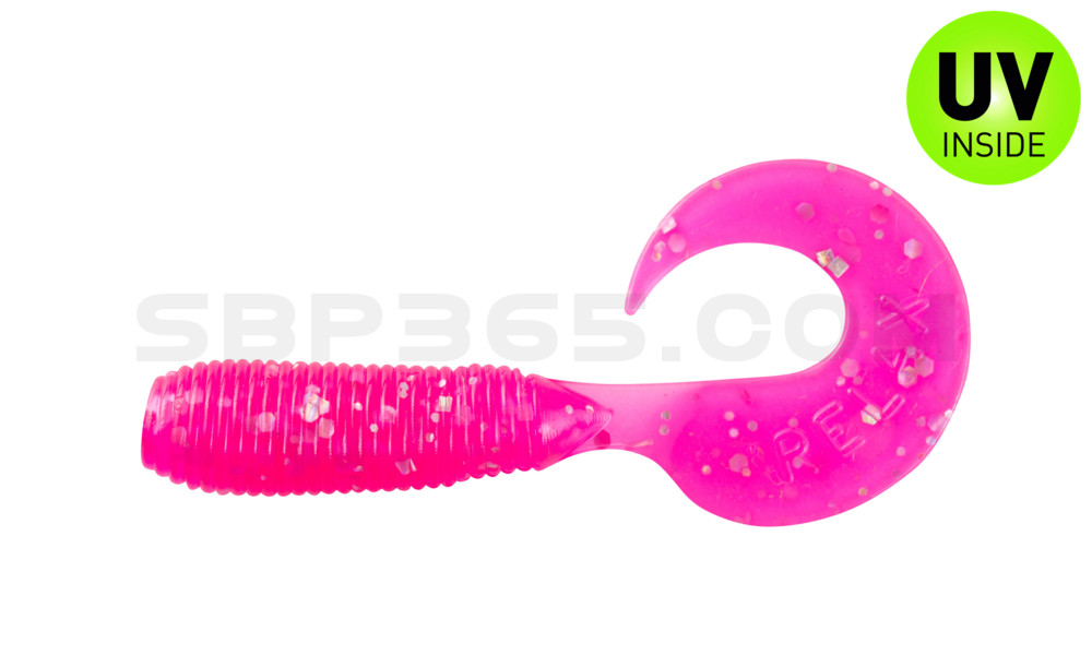 Twister 2" regulär (ca. 4,5 cm) hot pink glitter