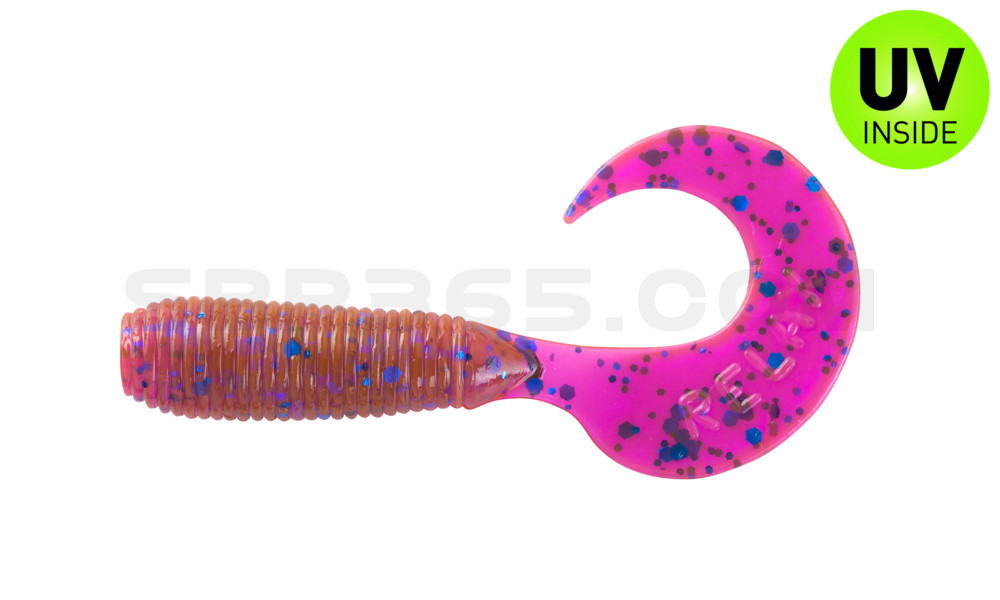Twister 3/4" regulär (ca. 2,0 cm) crawfish-violett-electric blue-glitter