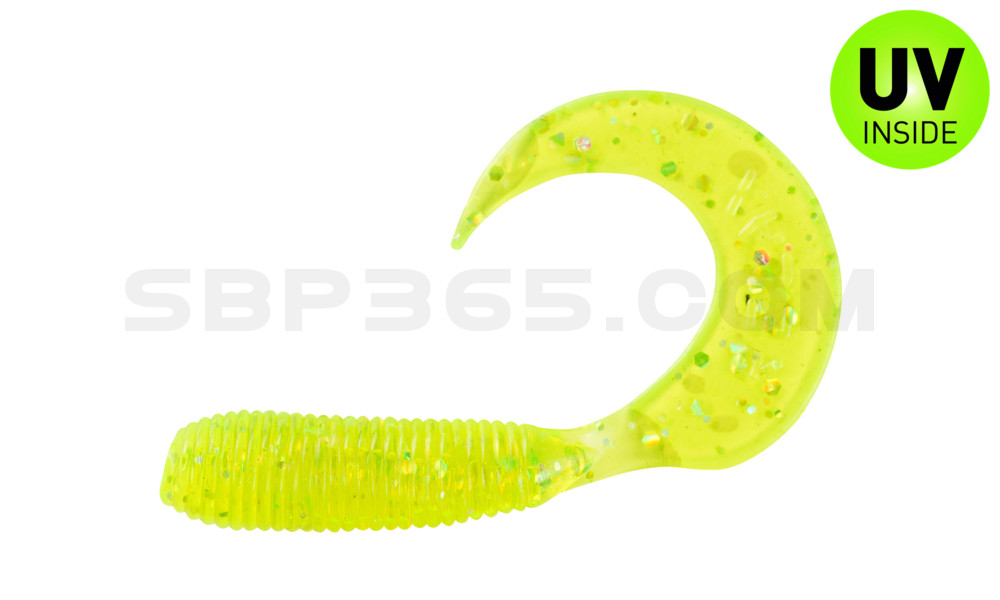 Twister 3/4" regulär (ca. 2,0 cm) grün(chartreuse) glitter