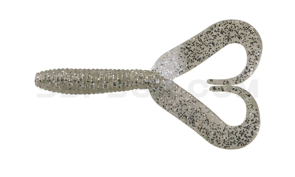 Twister 3" Doubletail regulär (ca. 9,0 cm) klar silber glitter