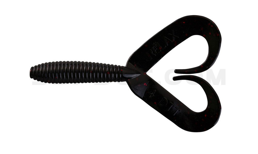 Twister 3" Doubletail regulär (ca. 9,0 cm) schwarz rot glitter