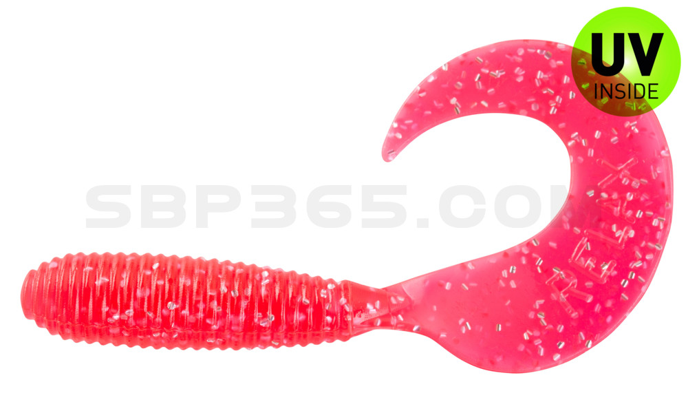 Twister 3" regulär (ca. 7,0 cm) feuerrot glitter