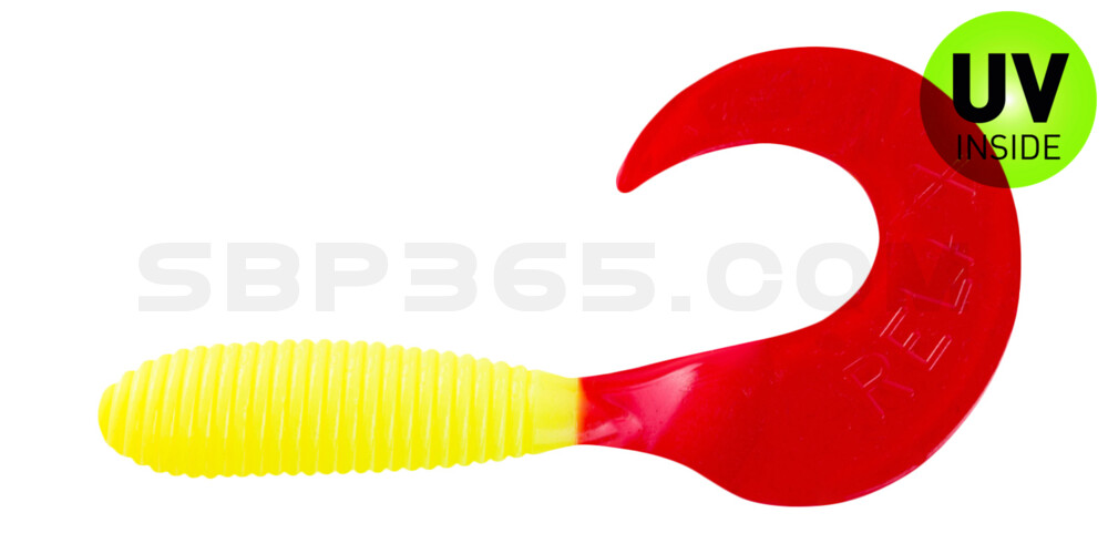 Twister 3" regulär (ca. 7,0 cm) fluogelb / red tail
