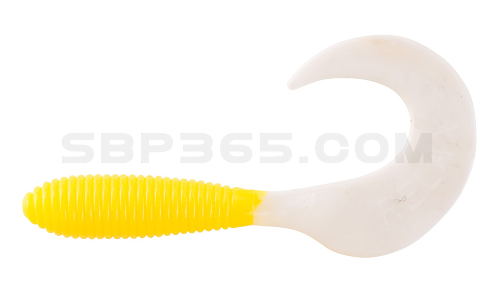 Twister 3" regulär (ca. 7,0 cm) gelb / reinweiss