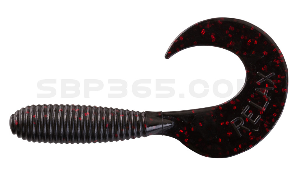 Twister 3" regulär (ca. 7,0 cm) schwarz rot glitter