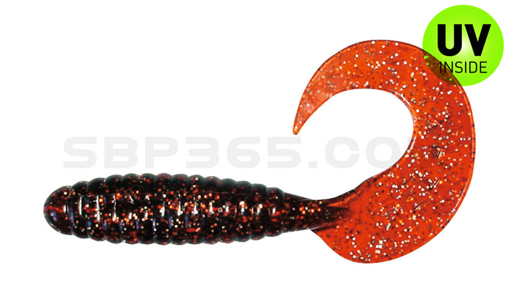 Twister 4" regulär (ca. 8,0 cm) motoroil gold glitter