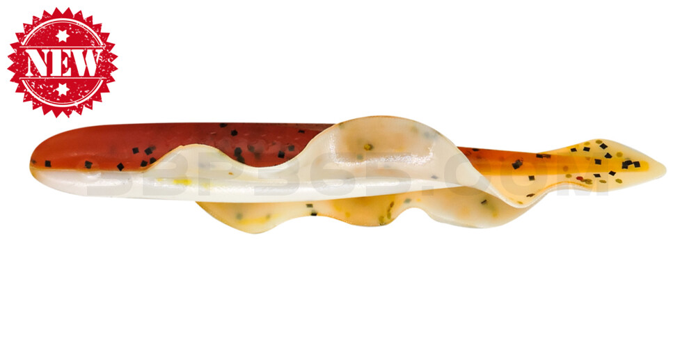 Wing Shad 3" (ca. 8,5 cm) reinweiss / olivebraun-Glitter
