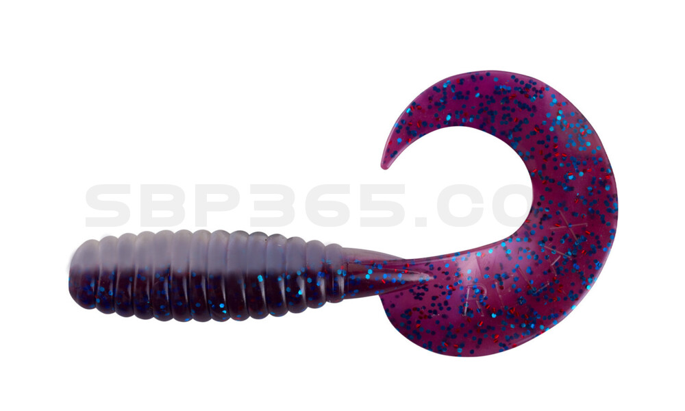 Xtra Fat Grub 5,5" laminiert (ca. 13,0 cm) blauperl / violett-electric blue glitter