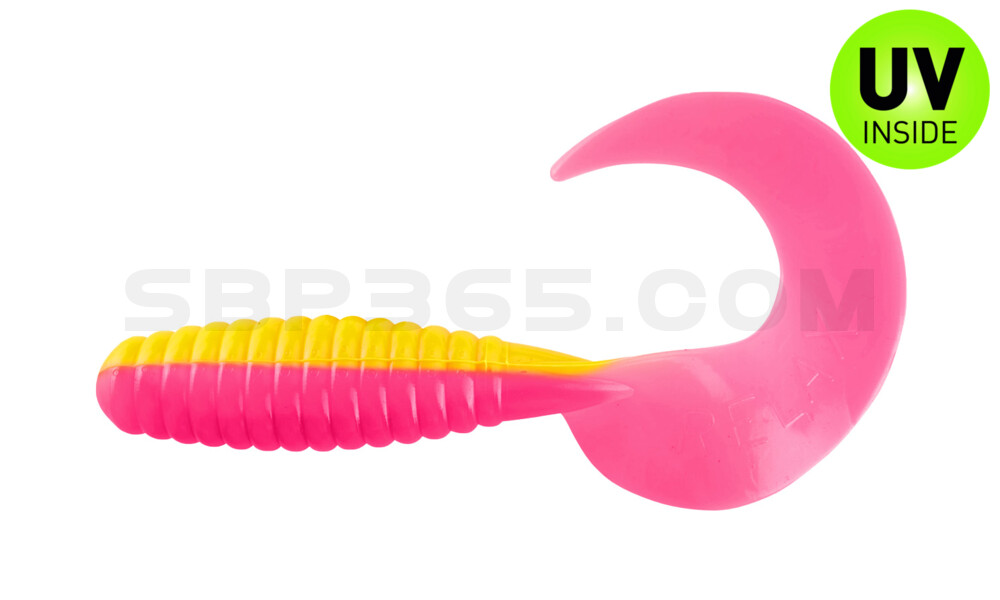 Xtra Fat Grub 5,5" laminiert (ca. 13,0 cm) fluogelb  / hot pink