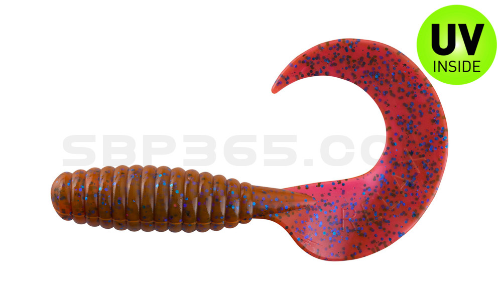 Xtra Fat Grub 5,5" regulär (ca. 13,0 cm) crawfish-violett-electric blue-glitter