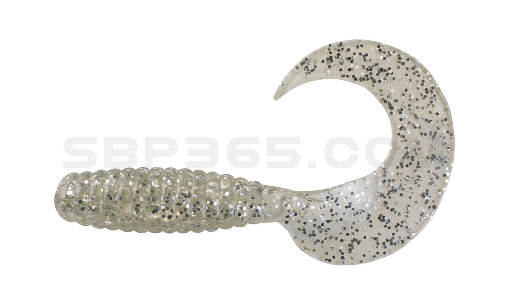 Xtra Fat Grub 5,5" regulär (ca. 13,0 cm) klar silber glitter