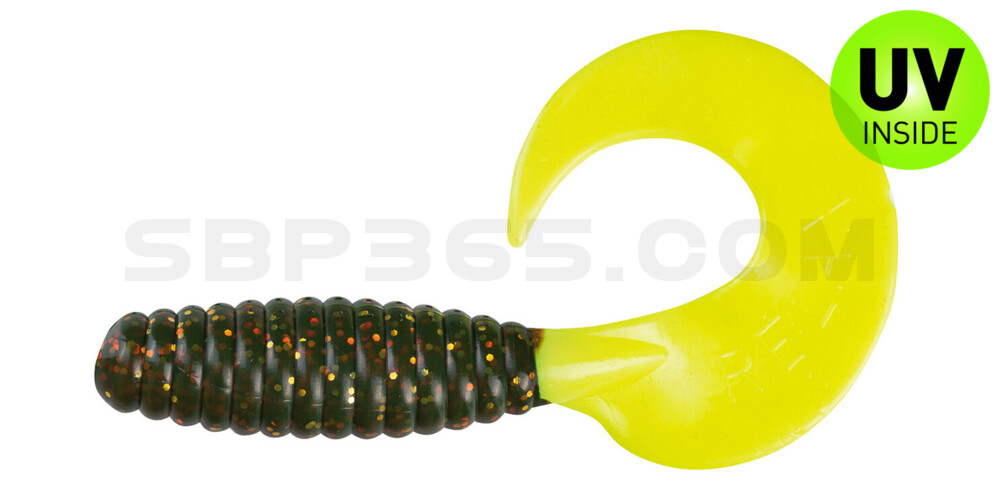 Xtra Fat Grub 5,5" regulär (ca. 13,0 cm) motoroil gold glitter / fire tail