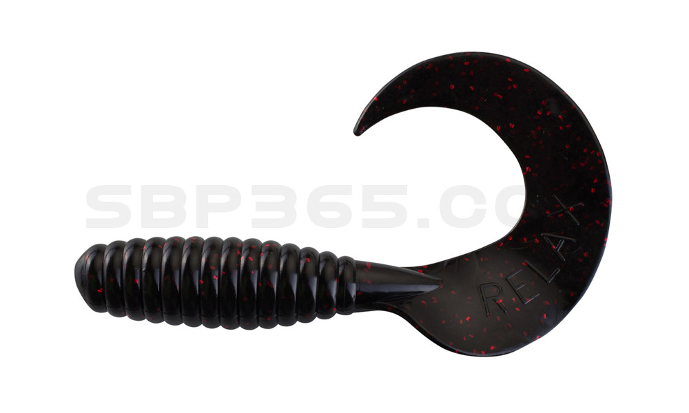 Xtra Fat Grub 5,5" regulär (ca. 13,0 cm) schwarz rot glitter