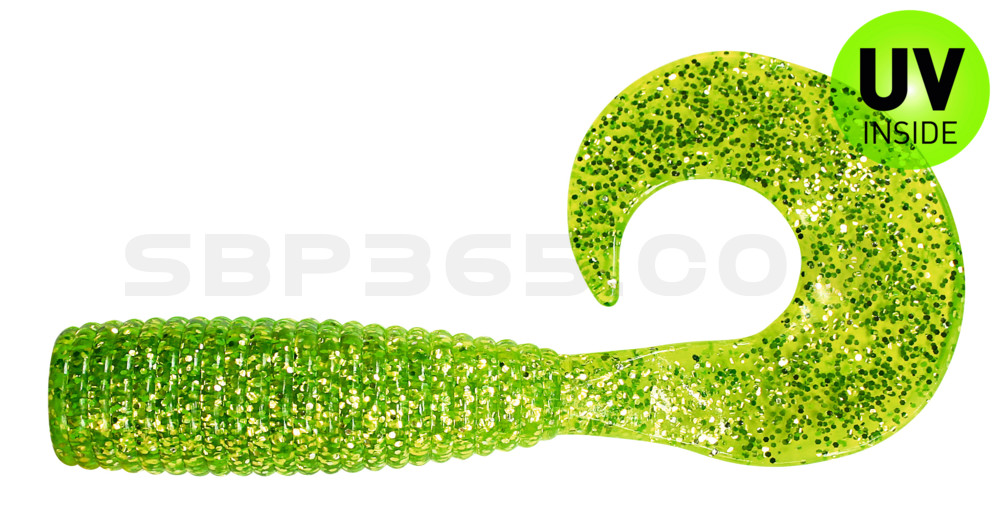 Xtra-Fat Grub 8" (ca. 19,0 cm) grün(chartreuse) glitter
