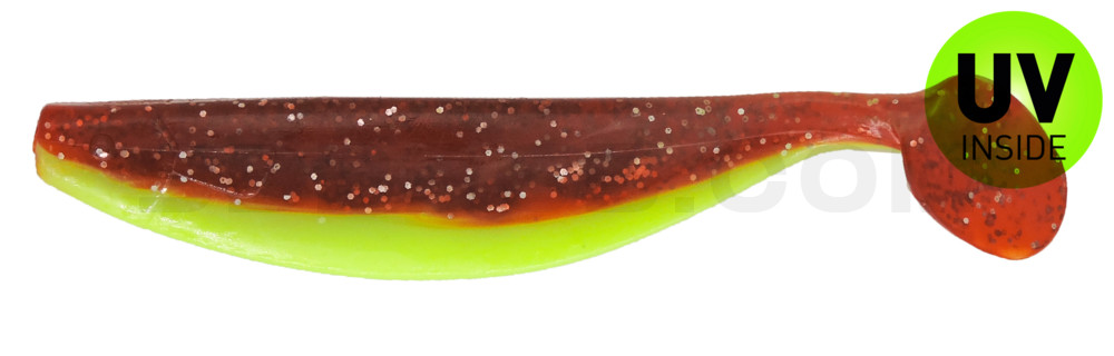 Xtra-Soft 6" (ca. 16,0 cm) fluogleb-rot-Glitter