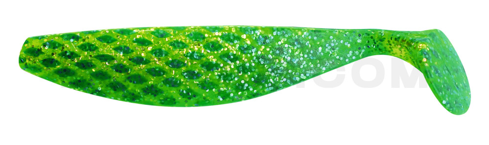 Xtra-Soft 6" (ca. 16,0 cm) grün-glitter-blau-gestr.