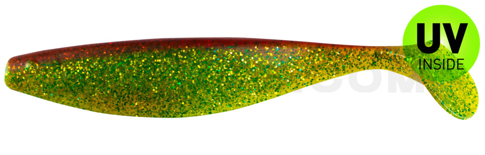 Xtra-Soft 9" (ca. 23,0 cm) grün(chartreuse)-Glitter / rot